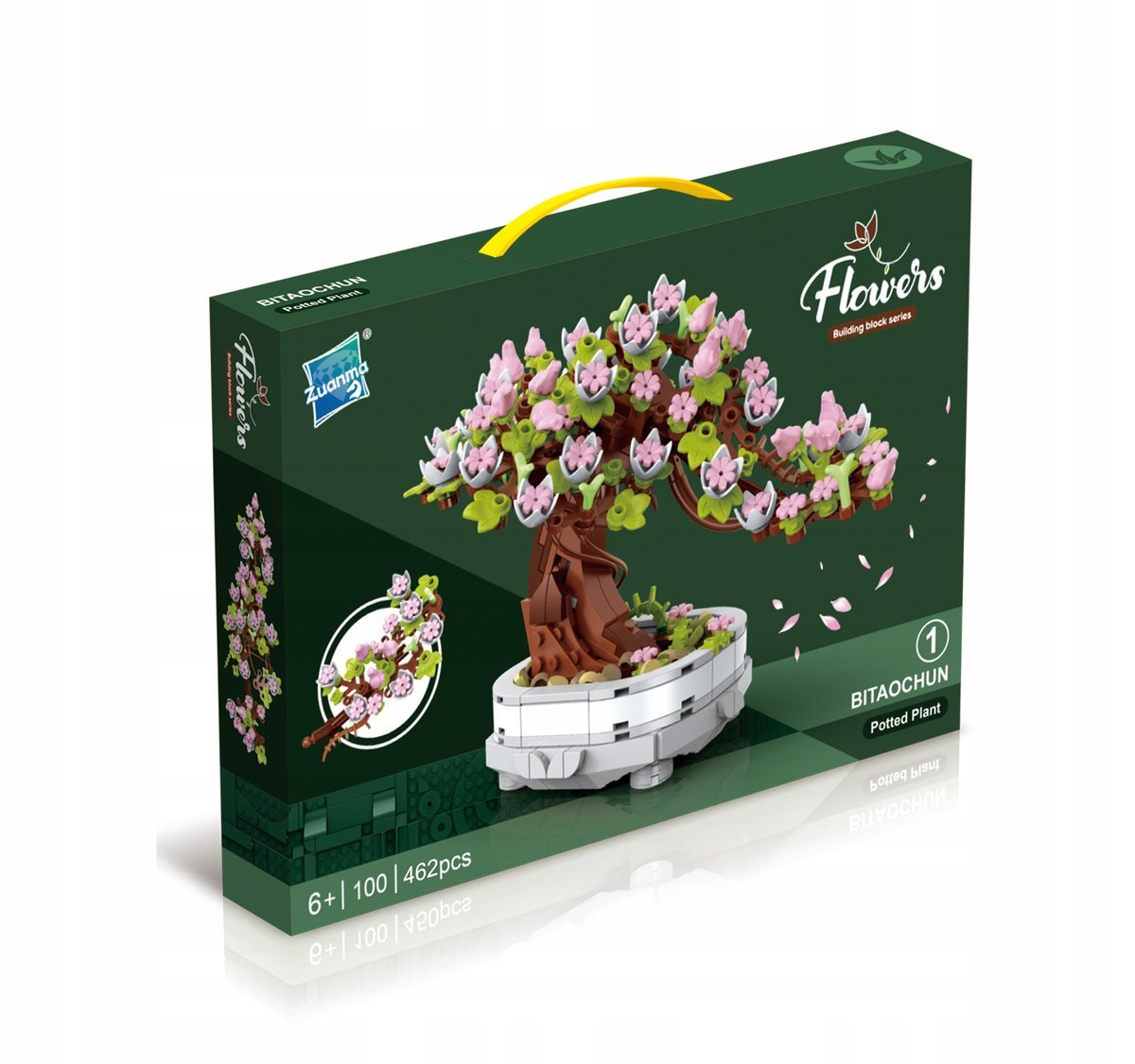 Klocki Bonsai Sakura 462 el Zestaw Flowers Dekoracja Prezent Kwiaty Jakość