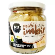 Koncentraty warzywne, przeciery - Asia Kitchen Imbir marynowany biały do sushi 190 g - miniaturka - grafika 1