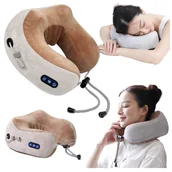 Masażery - Poduszka rogal zagłówek masażer elektryczny karku pleców szyi podróżny - miniaturka - grafika 1