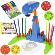Zabawki kreatywne - inny Projektor Rzutnik do Rysowania 32 Slajdy Niebieski CH-6754317 - miniaturka - grafika 1