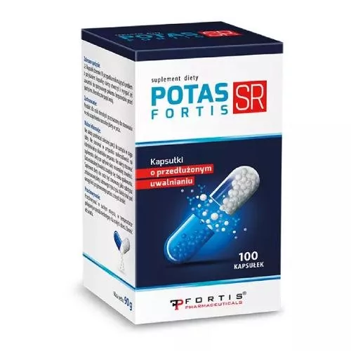 Fortis Pharmaceuticals Potas SR, 100 kapsułek