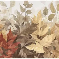 Fototapety - Fototapeta Liście Abstrakcja Brązowy 350x250 cm Tapeta Do Sypialni Salonu Kuchni Na Flizelinie - miniaturka - grafika 1