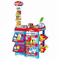 Zabawy w naśladowanie dorosłych - 2 x SUPERMARKET SKLEP DLA DZIECI STRAGAN KASA WAGA KOSZYK WÓZEK ZAKUPY MATA - miniaturka - grafika 1