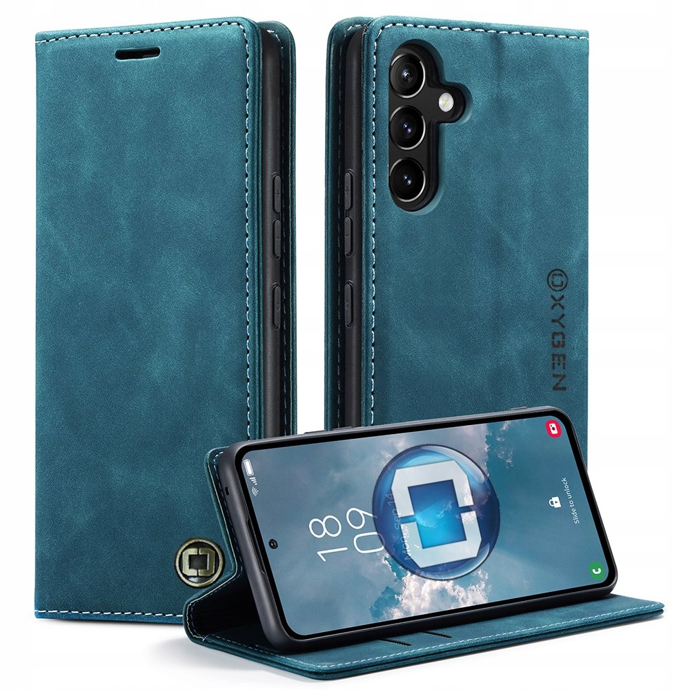 Etui na telefon portfel Skóra Oxygen BooK do Samsung Galaxy A16 4G/ A16 5G