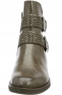 MARCO TOZZI BOTKI BRĄZOWE DAMSKIE ZA KOSTKĘ Z OZDOBNYMI KLAMRAMI 37 TLA - Botki damskie - miniaturka - grafika 1