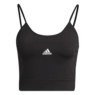 Koszulki i topy damskie - adidas Damski tank top W Sml Spagcrop, czarny/biały, L - miniaturka - grafika 1