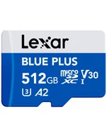 Karty pamięci - lexar Karta pamięci microSD 512GB C10 A2 U3 V30 170MB/s Blue Plus LMSBLPL512G-BNANG - miniaturka - grafika 1