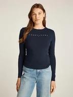 Koszulki i topy damskie - TOMMY JEANS Koszulka w kolorze granatowym - miniaturka - grafika 1