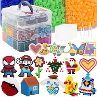 Prace ręczne dla dzieci - ZESTAW 9000 PRASOWANKA KORALIKI DO PRASOWANIA DLA DZIECI SZABLONY KREATYWNY - miniaturka - grafika 1