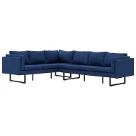 Narożniki - Przestronna sofa narożna Selwa - niebieska - miniaturka - grafika 1