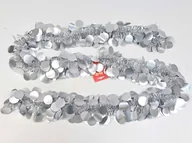 Dekoracje sali - Łańcuch choinkowy girlanda srebrna - 200 x 13 cm - 1 szt. - miniaturka - grafika 1