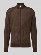 Swetry męskie - Kardigan ze stójką i zamkiem błyskawicznym - miniaturka - grafika 1