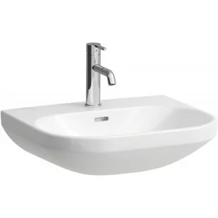 Laufen Lua umywalka 55x46 cm ścienna półokrągła Laufen Clean Coat biała H8110814001041 - Umywalki - miniaturka - grafika 1