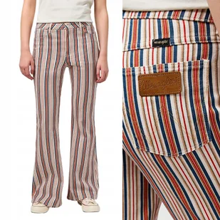 Lee FIERCE FLARE Americana Stripe DZWONY W PASKI WYSOKI STAN W28 L32 - Spodnie damskie - miniaturka - grafika 1