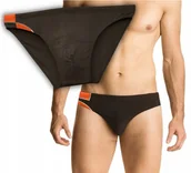 Kąpielówki męskie - KĄPIELÓWKI ATLANTIC KMT139 MĘSKIE SLIPY KĄPIELOWE BRĄZOWE *L* - miniaturka - grafika 1