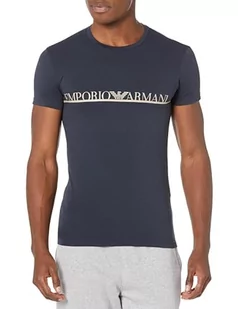 Emporio Armani Męska koszulka męska Crew Neck The New Icon, morski, S - Koszulki męskie - miniaturka - grafika 1