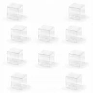 Prace ręczne dla dzieci - Transparentne pudełko kwadratowe do świec mydła 10 szt. 5x5x5cm - miniaturka - grafika 1