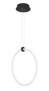 Luces Exclusivas Wisząca LAMPA ring COLON LE41608 Luces Exclusivas metalowa OPRAWA pierścień ZWIS LED 21W 3000K okrągy czarny - Lampy sufitowe - miniaturka - grafika 2