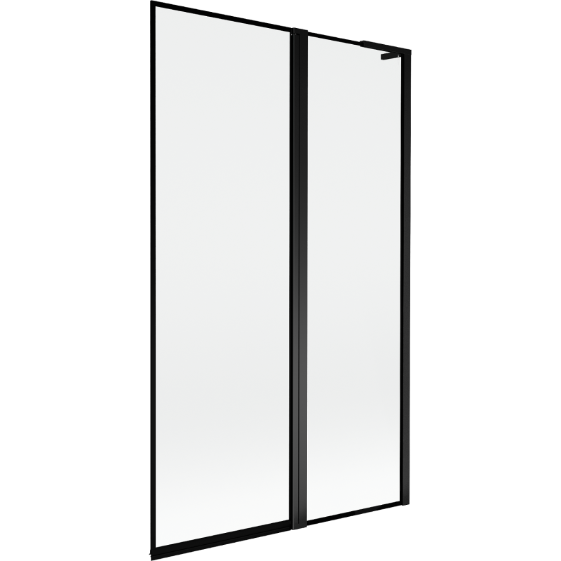 Mexen Mist L parawan nawannowy 2-skrzydłowy prawy 110 x 150 cm, czarna ramka, czarny - 8A9L-110-011-70-70-P