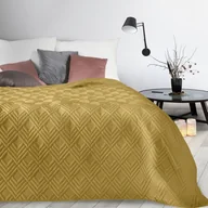 Narzuty - Eurofirany Narzuta Alara zigzag musztardowa 220x240 - miniaturka - grafika 1