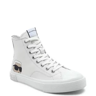 Karl Lagerfeld Skórzane trampki KAMPUS III Karl NFT Hi Lace - Trampki damskie - miniaturka - grafika 1