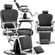 Fotele fryzjerskie - Fotel fryzjerski barberski hydrauliczny do salonu fryzjerskiego barber shop Diodor Barberking w 24H - miniaturka - grafika 1