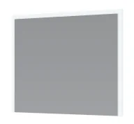 Lustra - Prostokątne minimalistyczne lustro w białej ramie 80 cm R8-F39 - miniaturka - grafika 1