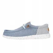 Mokasyny męskie - HeyDude Męskie Wsuwane Mokasyny Buty Półbuty Wally Funk Funk Seersucker 40 - miniaturka - grafika 1