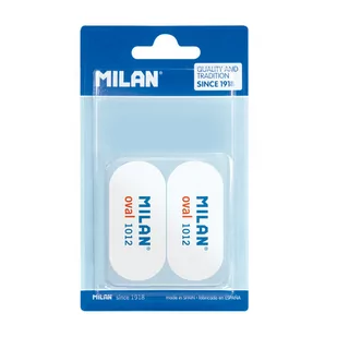 MILAN Gumka syntetyczna 1012 2szt bls - Przybory szkolne - miniaturka - grafika 1