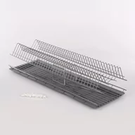 Suszarki do naczyń - Altom SUSZARKA MEBLOWA 80CM SREBRNA Z TACKĄ 5906551041033 - miniaturka - grafika 1