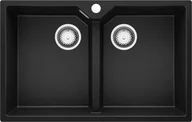 Zlewozmywaki - BRANDE LOTUS DUAL 780-80 BLACK (czarny mat) - miniaturka - grafika 1