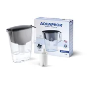 Dzbanki filtrujące - Dzbanek filtrujący Aquaphor Standard 2,5 l z wkładem B15 czarny - miniaturka - grafika 1