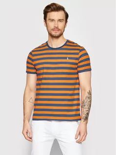 Koszulki męskie - Ralph Lauren Polo T-Shirt 710803479011 Pomarańczowy Custom Slim Fit - grafika 1