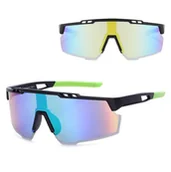 Okulary sportowe - Sportowe okulary przeciwsłoneczne z filtrem UV400 Black/Green SVM-13C - miniaturka - grafika 1
