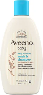 Umyć Aveeno Baby & płyn szampon, włosy idealna ciała, lekko pachnące, 8 uncji - Kosmetyki kąpielowe dla dzieci - miniaturka - grafika 1