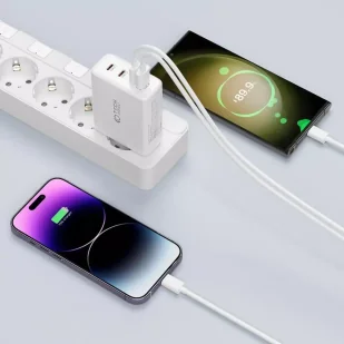 Ładowarka sieciowa Tech-protect nc100w-gan 4-port network charger PD100w/QC3.0 white - Ładowarki do telefonów - miniaturka - grafika 5