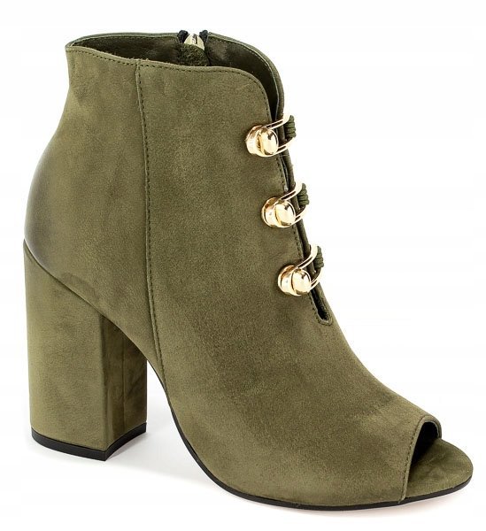 CARINII DAMSKIE BOTKI KHAKI SKÓRA 40 3U4G11*