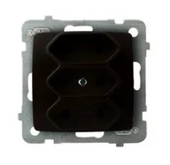 Gniazdka elektryczne - Ospel elektro Gniazdo Potrójne EURO - Karo GP-3S/M/40 - miniaturka - grafika 1