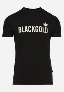 Czarna Klasyczna Koszulka z Bawełny z Ozdobnym Napisem Altima - Koszulki męskie - miniaturka - grafika 1