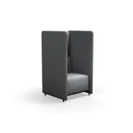 Inne meble biurowe - Fotel CLEAR SOUND, 1-osobowy, tkanina Pod CS, srebrnoszary - miniaturka - grafika 1