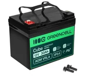 Baterie do zasilaczy awaryjnych UPS - Green Cell Cube AGM VRLA IP54 12V 33Ah AGM12V33AH-J / 5904326376274 - miniaturka - grafika 1