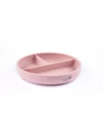 Miseczki i talerzyki dla dzieci - Baby in world Talerzyk silikonowy z przyssawką Powder Rose - miniaturka - grafika 1