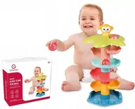 Zabawki interaktywne dla dzieci - ZJEŻDZALNIA FONTANNA Z PIŁEK TOR KULKOWY MAŁPKA - miniaturka - grafika 1