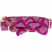 Obroże dla psów - Modna obroża dla psa glamour z KOKARDKĄ S - miniaturka - grafika 1