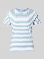 Koszulki i topy damskie - T-shirt o pudełkowym kroju ze wzorem w paski - miniaturka - grafika 1
