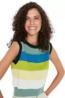 Bluzy damskie - TRENDYOL Damska bluza Triko Süveter z kolorową bluzą, zielona, M, zielony, M - miniaturka - grafika 1