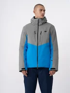 Kurtki narciarskie - 4F Kurtka narciarska 4FAW23TTJAM284 Szary Regular Fit - miniaturka - grafika 1