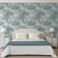 Tapety - DUTCH WALLCOVERINGS Tapeta Tropical, beżowo-jasnoniebieska - miniaturka - grafika 1