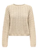 Swetry damskie - ONLY Sweter w kolorze beżowym - miniaturka - grafika 1