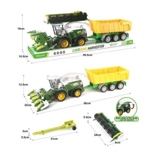 Kombajn z żółtą przyczepą - TOYS Paweł Wojda - Samochody i pojazdy dla dzieci - miniaturka - grafika 1